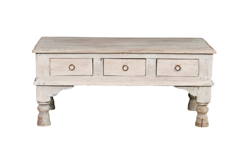 Presale Reclaimed Indian Timber 3 Drawer Table 299499