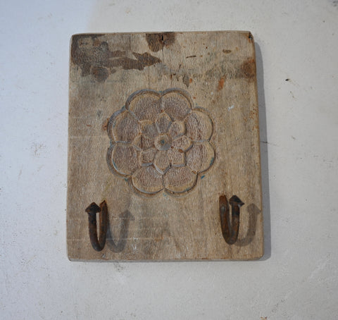 Indian printing block single wall hook 245511