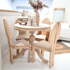 Indian round table & 4 chairs