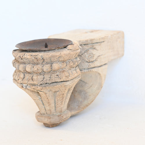 Indian Carved Candle stand 298111 B