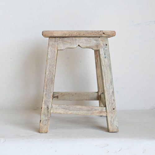 Reclaimed Timber square  stool/ Side Table 272419A