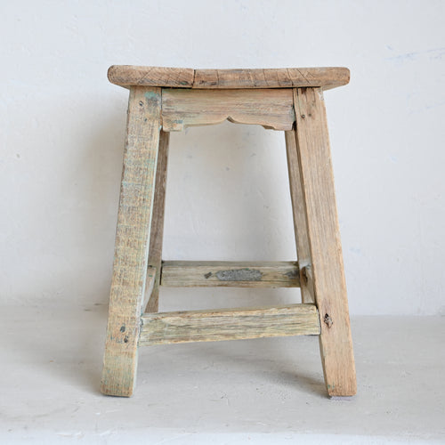 Reclaimed Timber square  stool/ Side Table 272419A