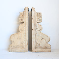 Indian carved brackets set/2 304188