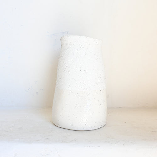 Tuba ceramic vase Medium white