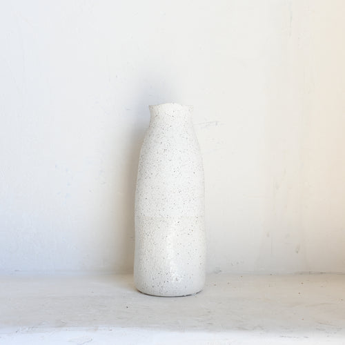 Tuba ceramic vase Tall white